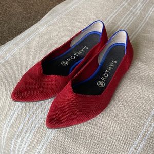 Rothy’s the point flats red size 9